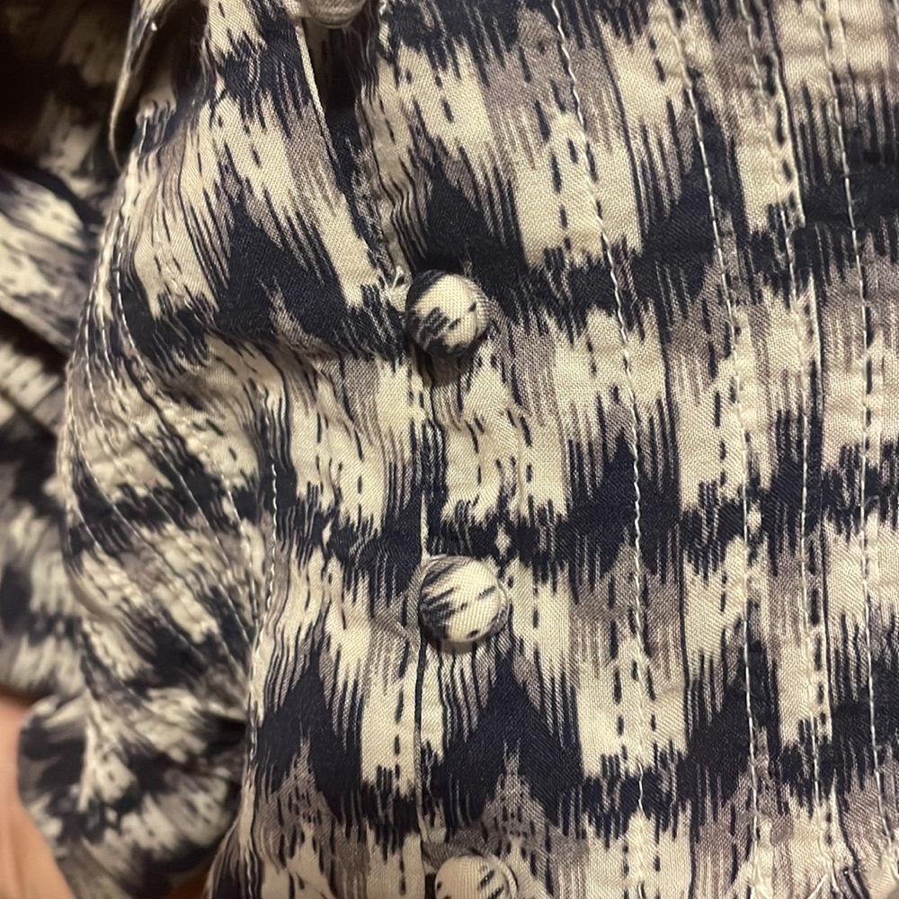 Anthropologie Maeve Petunia pintuck button front blouse blue small - Picture 7 of 7